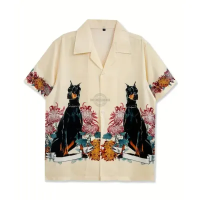 Cream Double Doberman Short-Sleeve Shirt