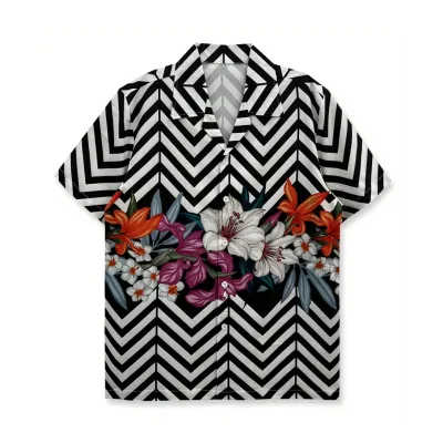 Floral Fault Line Short-Sleeve Shirt