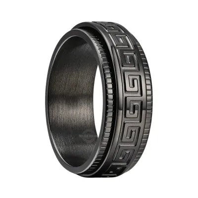 Manifesting Riches Rotating Ring in Black