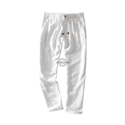 Boho White Linen Pants