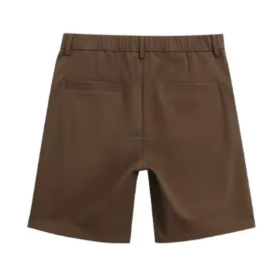 Pleated Brown Short Pants