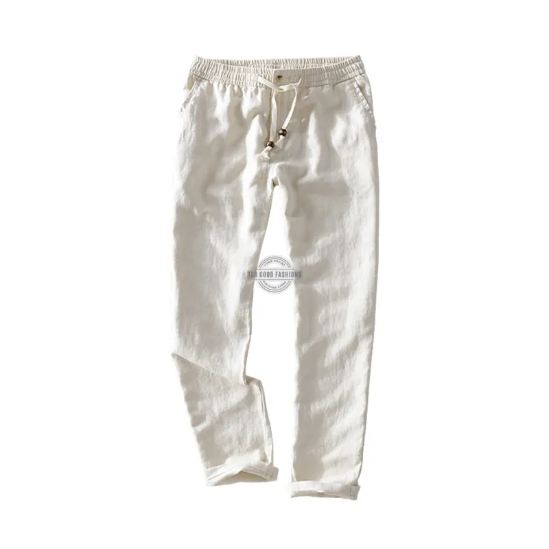 Boho Ivory Linen Pants