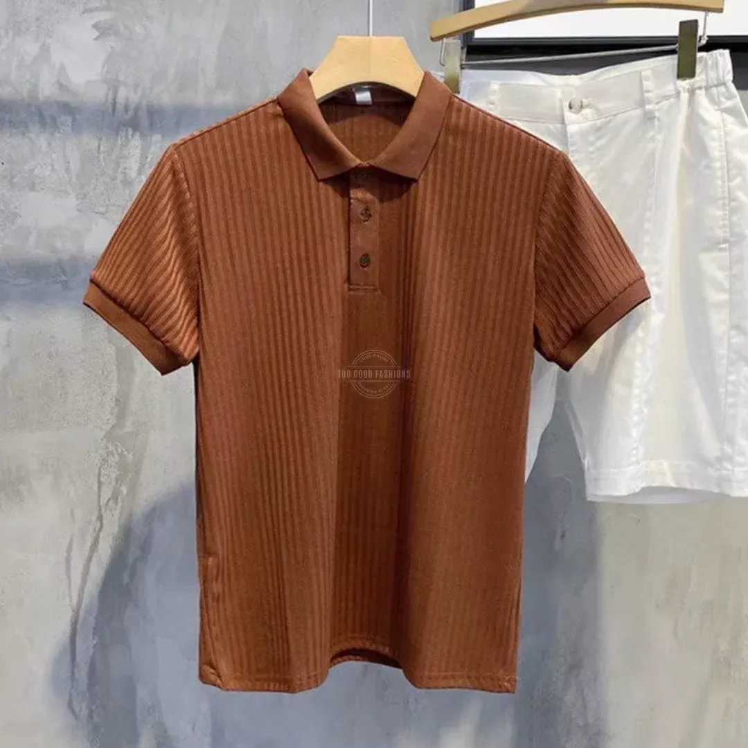 Mahogany Ribbed Polo