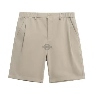 Pleated Cream Short Pants
