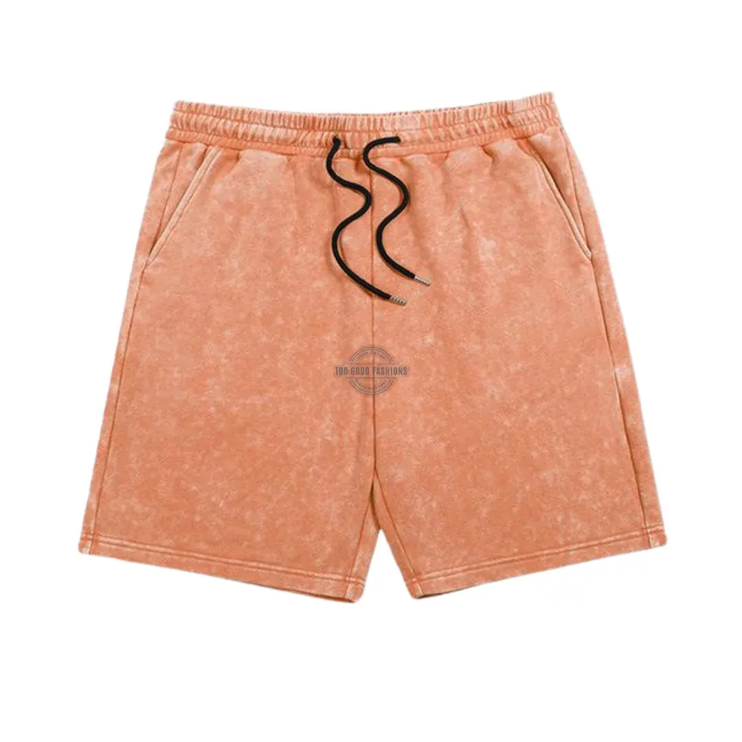 Orange Casual Short Pants