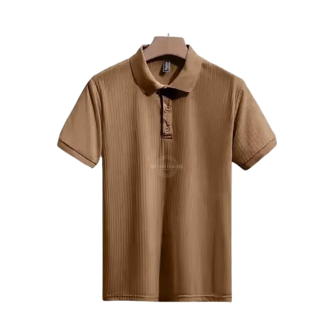Brown Ribbed Polo