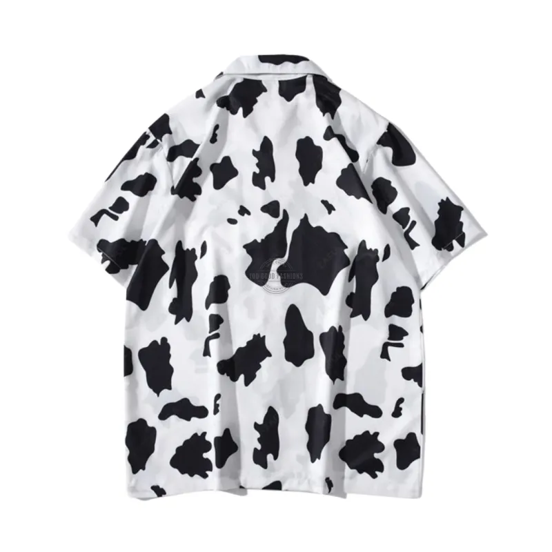 Cow Print Short-Sleeve Shirt