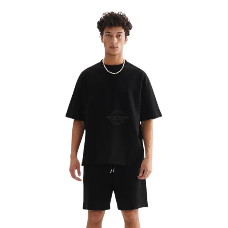 Black T-Shirt &amp; Pants 2pc Casual Set