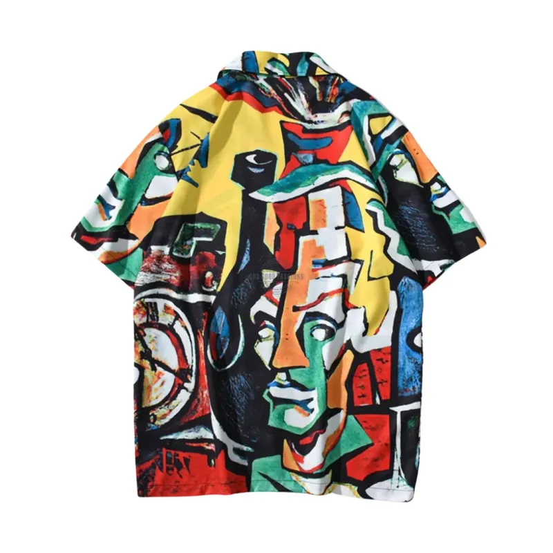 Abstract Print Short-Sleeve Shirt