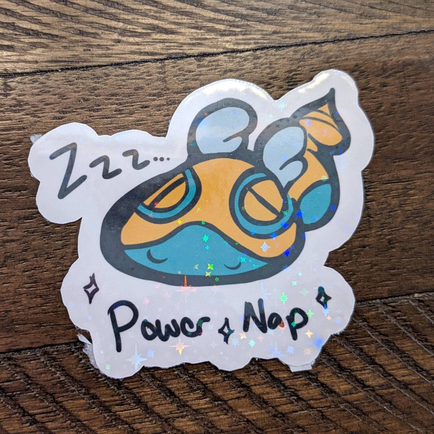 Dunsparce Pokemon Sticker Funny Cute white background Vinyl 3 Inch sticker power nap