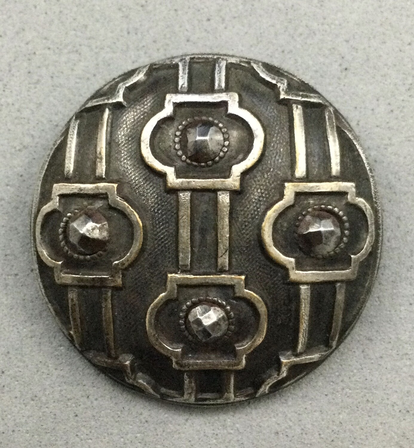 Silvered Brass with Cut Steel, Medium