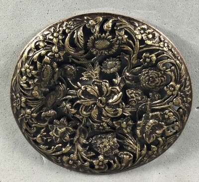 Extra Large Floral Openwork Brass