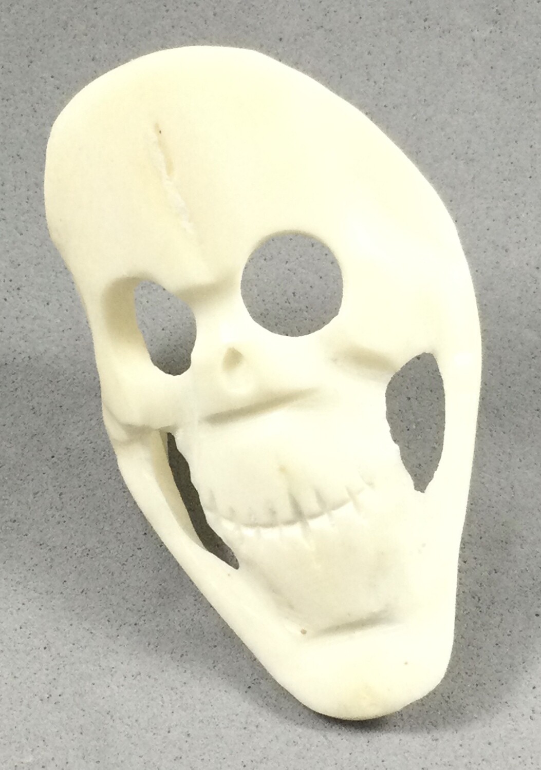 Contemporary Carved Bone Skull, extra large