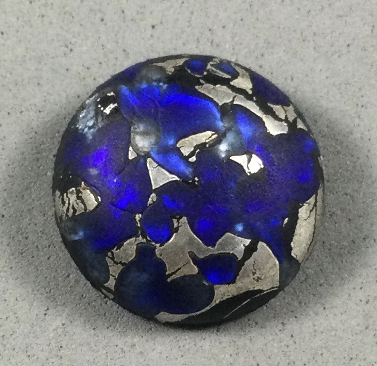 Medium Popper with Silver and Cobalt Glass
