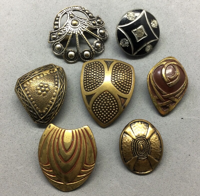 Seven Single Shoe Button Covers