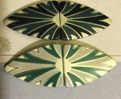 Two Celluloid “glow” Two-part Buckles