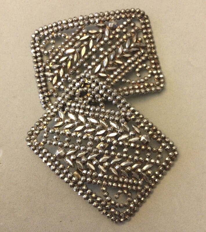 Pair of Cut Steel Shoe Buckles, One as is