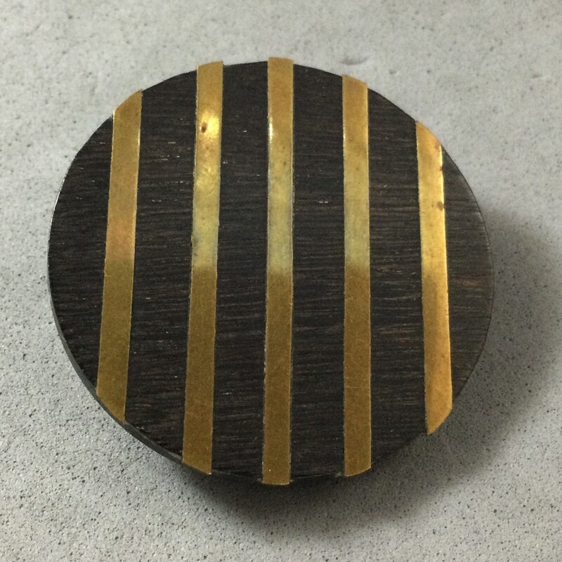 Large Wood with Brass Inlay