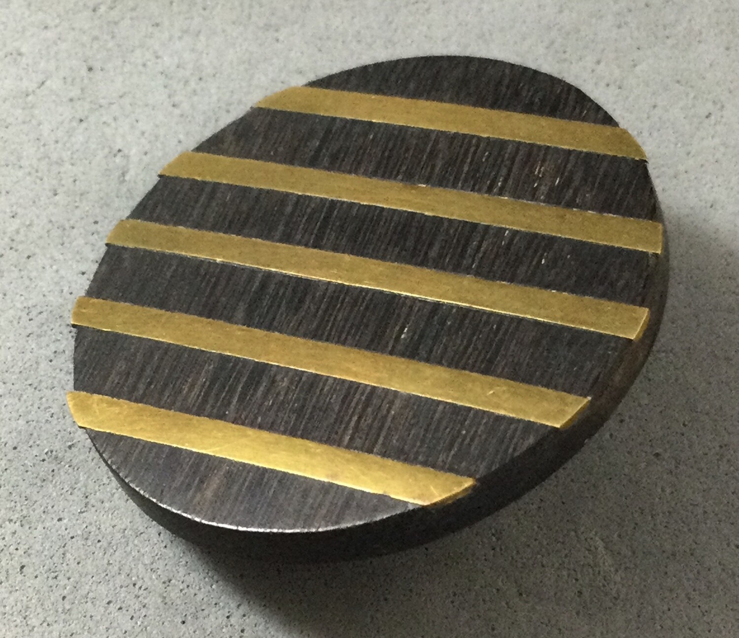 Large Wood with Brass Inlay