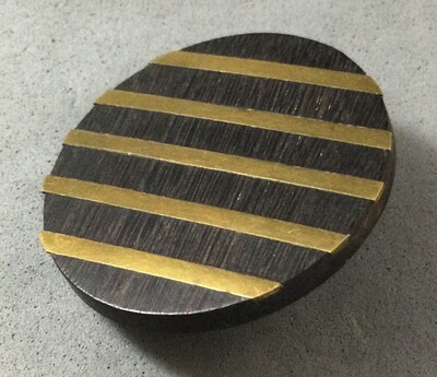 Large Wood with Brass Inlay