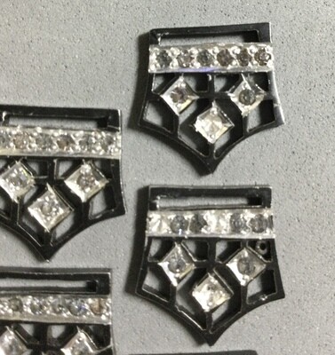 Six Antique Aluminum Trim Pieces