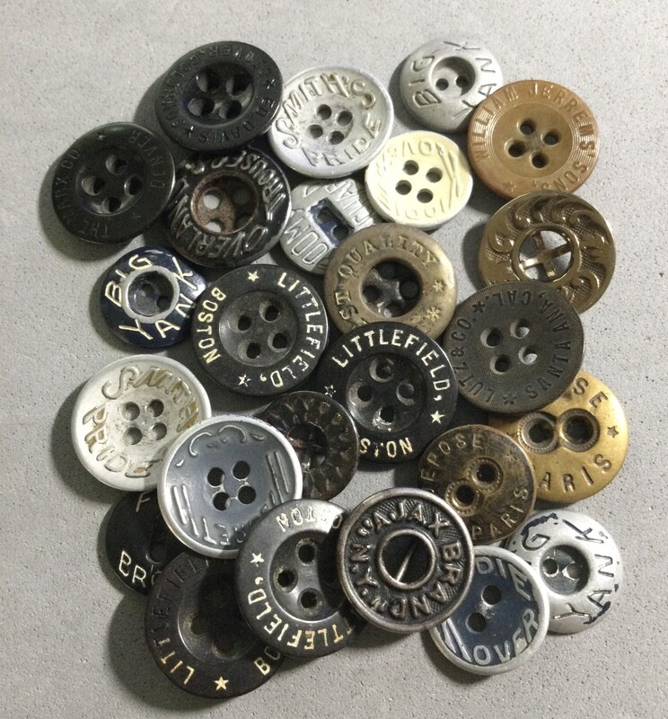 25 Assorted Pants Buttons