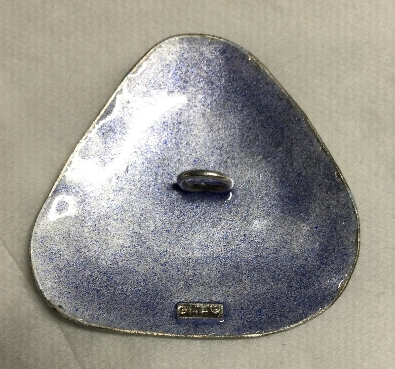 GITA MARIA ENAMEL on Silver Plate