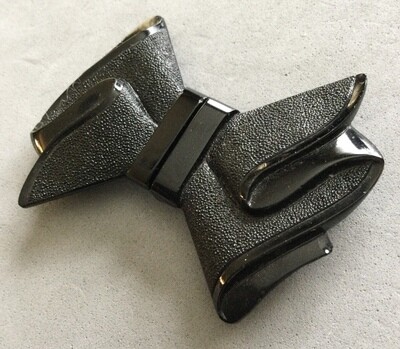 Black Glass Realistic Bow Two-part Buckle