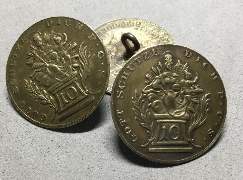 Buttons made from Religious Medals