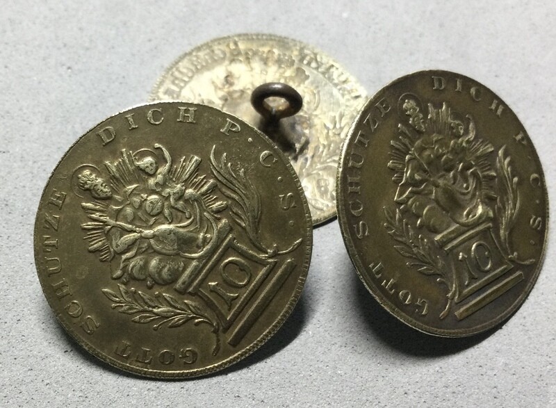 Buttons made from Religious Medals