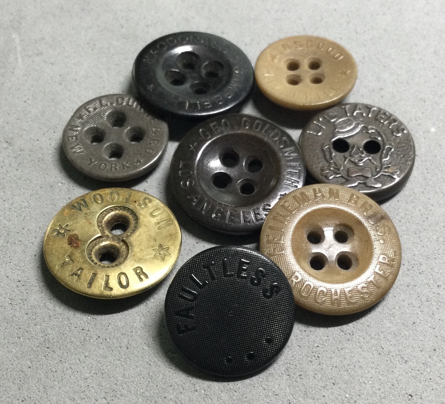 8 Pants Buttons, including “Li’l Taters”