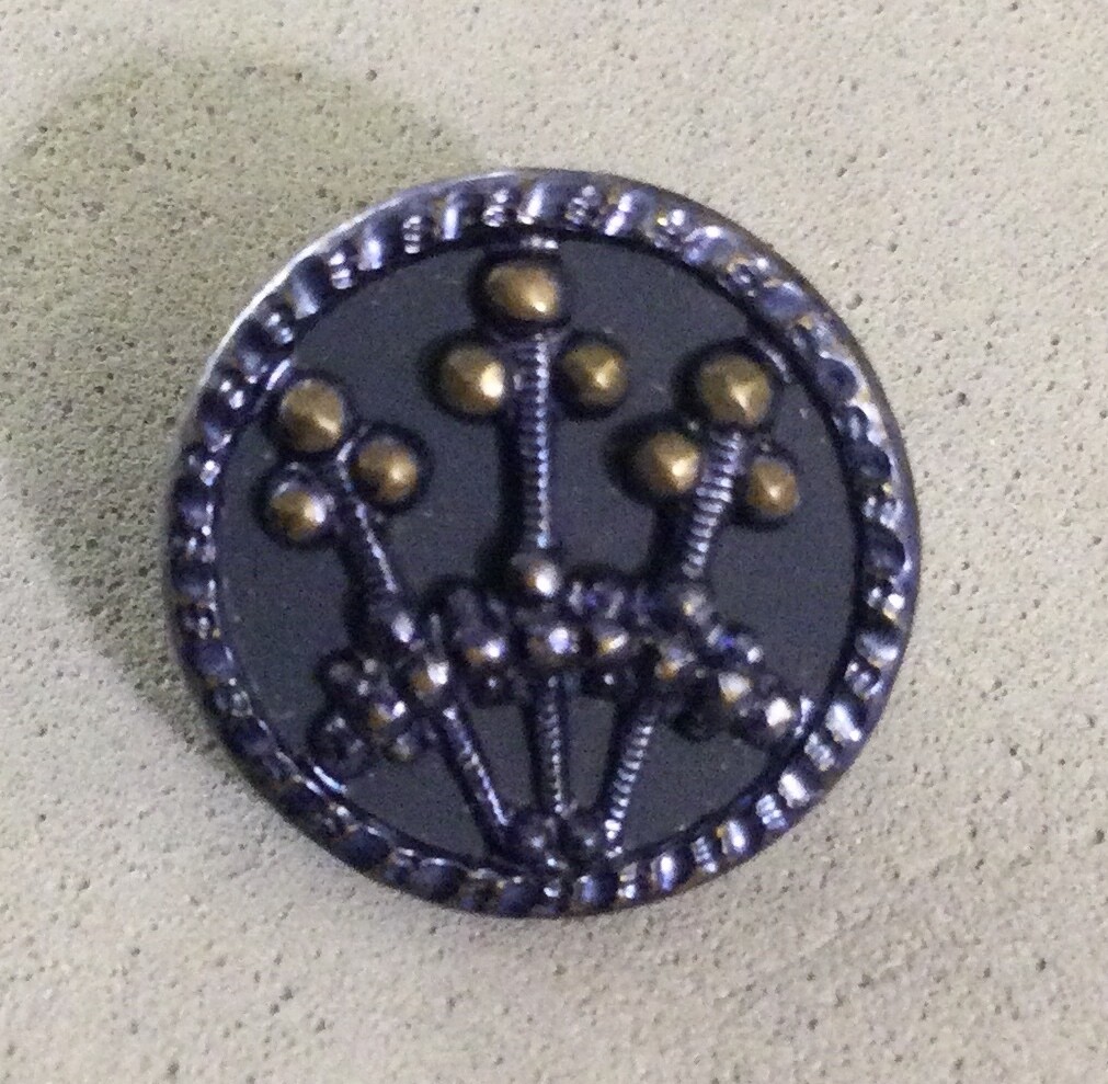 18 Matching Blue-tinted Victorian Buttons