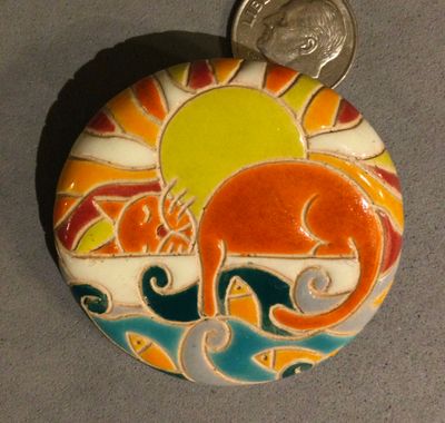 GOLEM DESIGN STUDIO Dreaming Kitty with Fish
