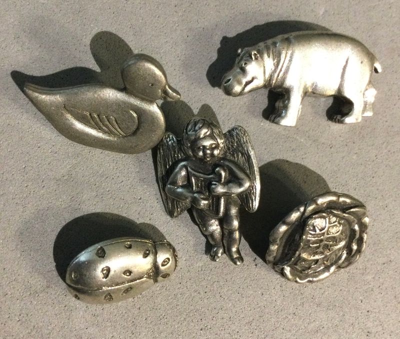 FIVE  DANFORTH PEWTER
