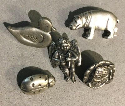 FIVE  DANFORTH PEWTER