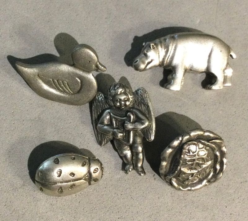 FIVE  DANFORTH PEWTER