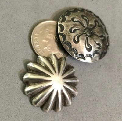 Pair of Native American silver