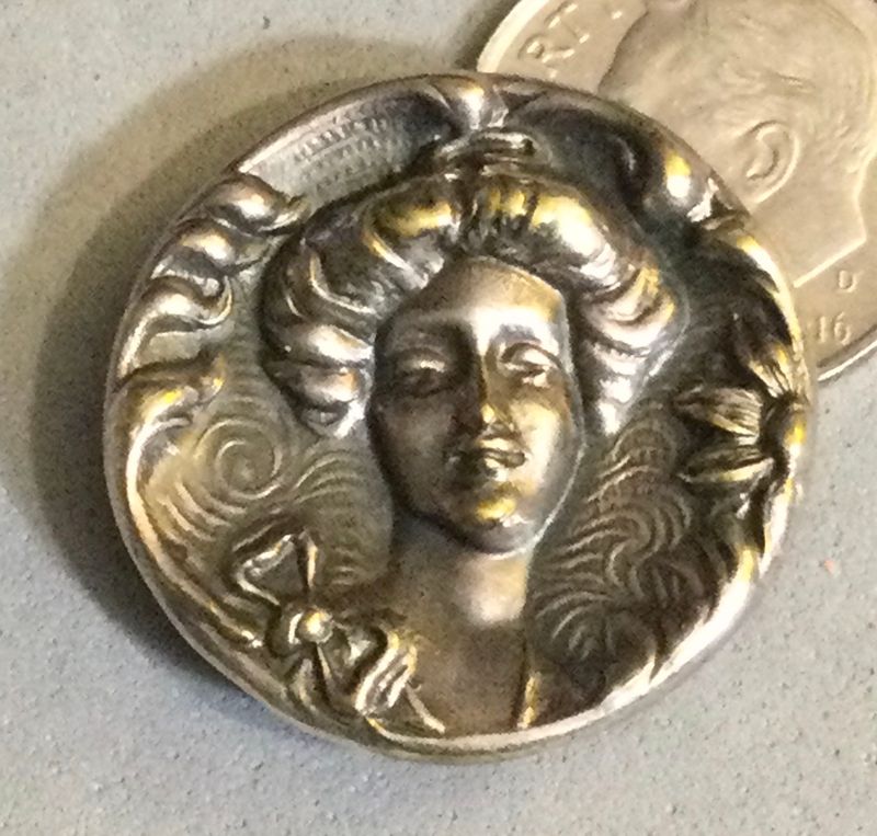 Art Nouveau style white metal, Medium