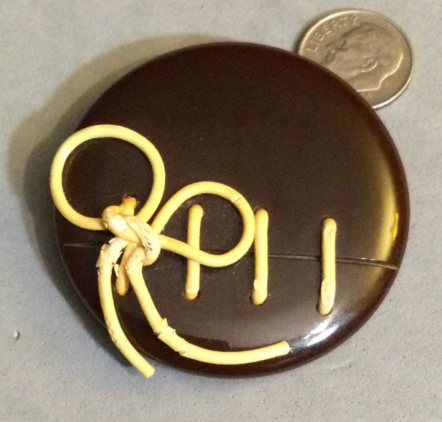 “Laced” Brown Bakelite, TWO INCHES
