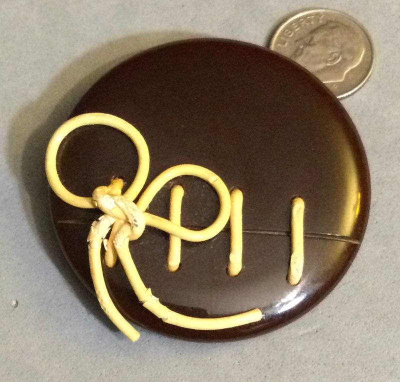 “Laced” Brown Bakelite, TWO INCHES