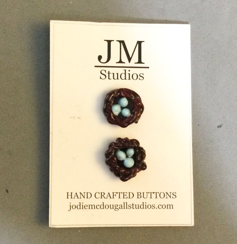 JODIE McDOUGALL PAIR OF GLASS BIRD NESTS