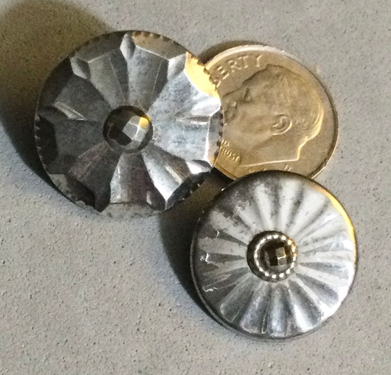 PAIR OF FLUTED STEEL