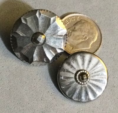 PAIR OF FLUTED STEEL