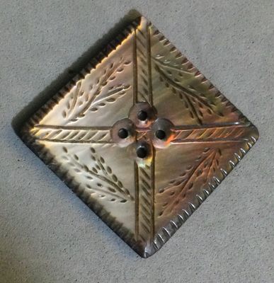 Square Carved Shell, Large