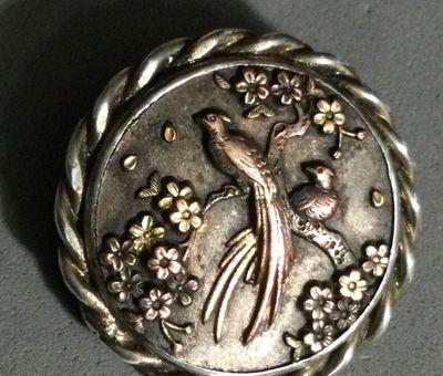 SHAKUDO set in silver, Medium