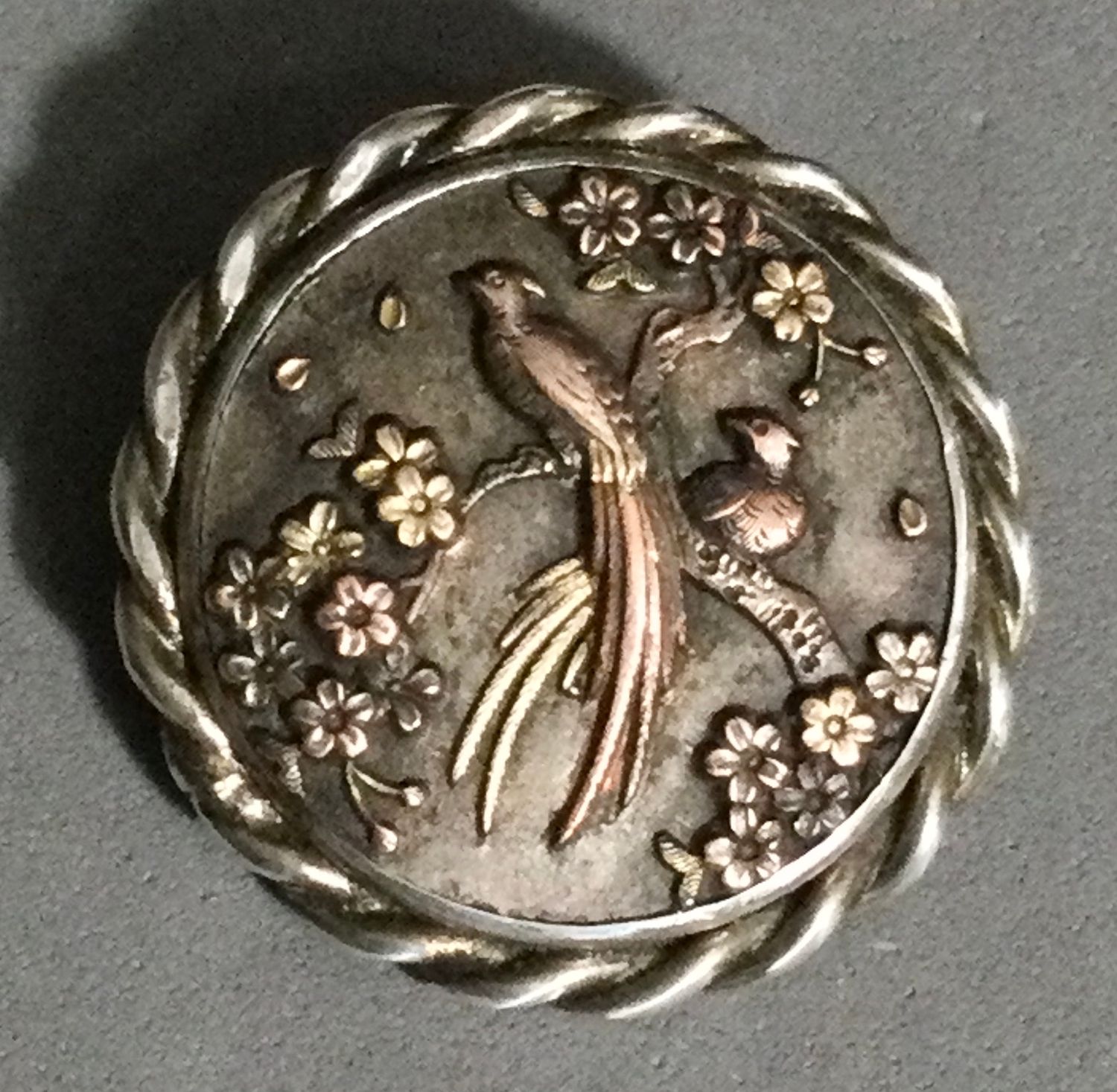 SHAKUDO set in silver, Medium