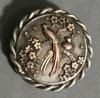 SHAKUDO set in silver, Medium