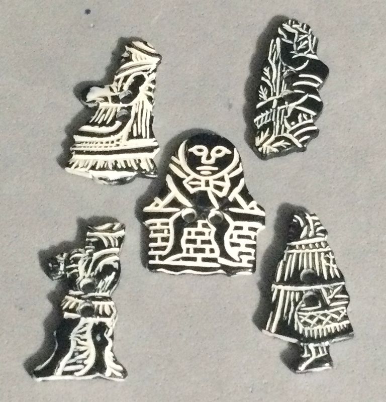 Set of FIVE BAKELITE NURSERY RHYME