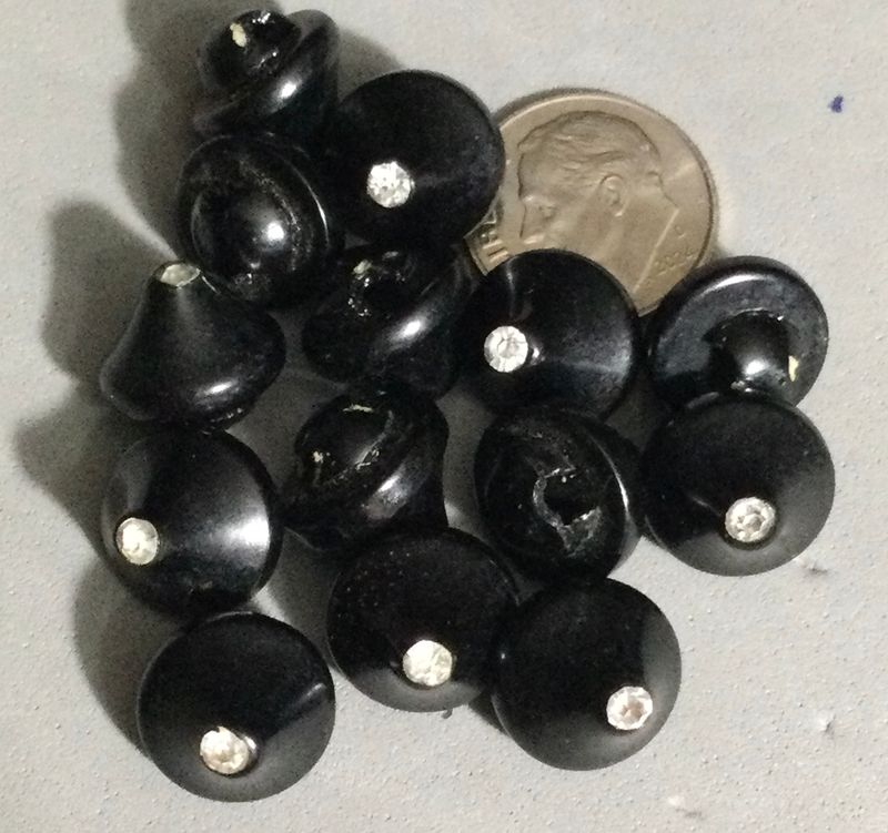 14 Pointy Celluloid with Rhinestones