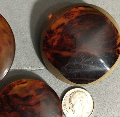 FIVE BAKELITE FAUX TORTOISE